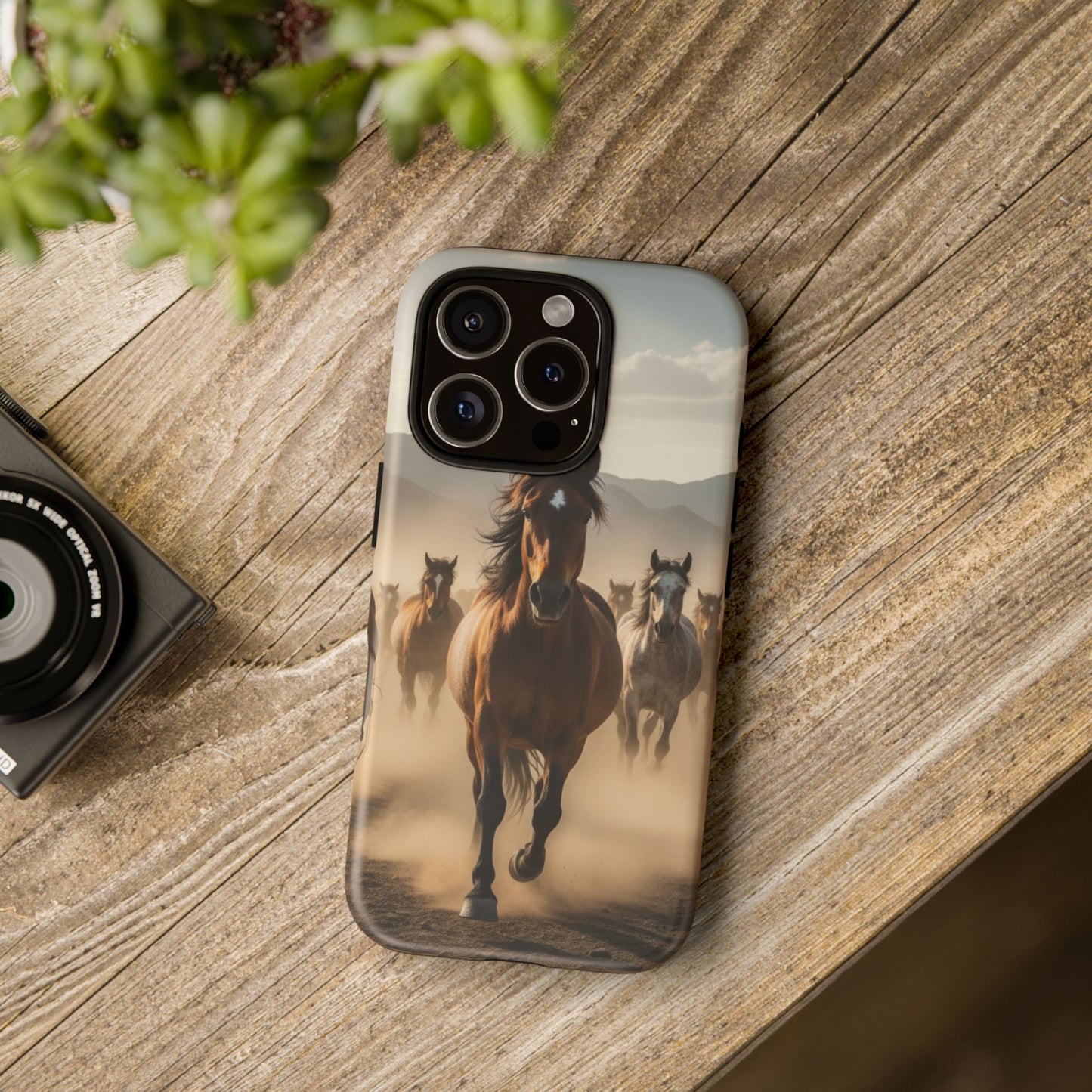 Running Horses Phone Case | Wild Mustang Herd Tough Protective Cover