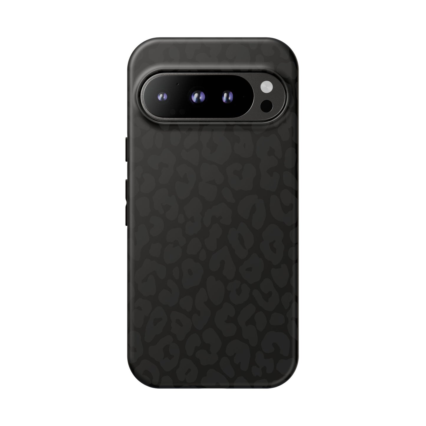 Black Leopard Phone Case | Black on Black Leopard Print Tough iPhone & Samsung Case | Matte or Glossy Protective Cover