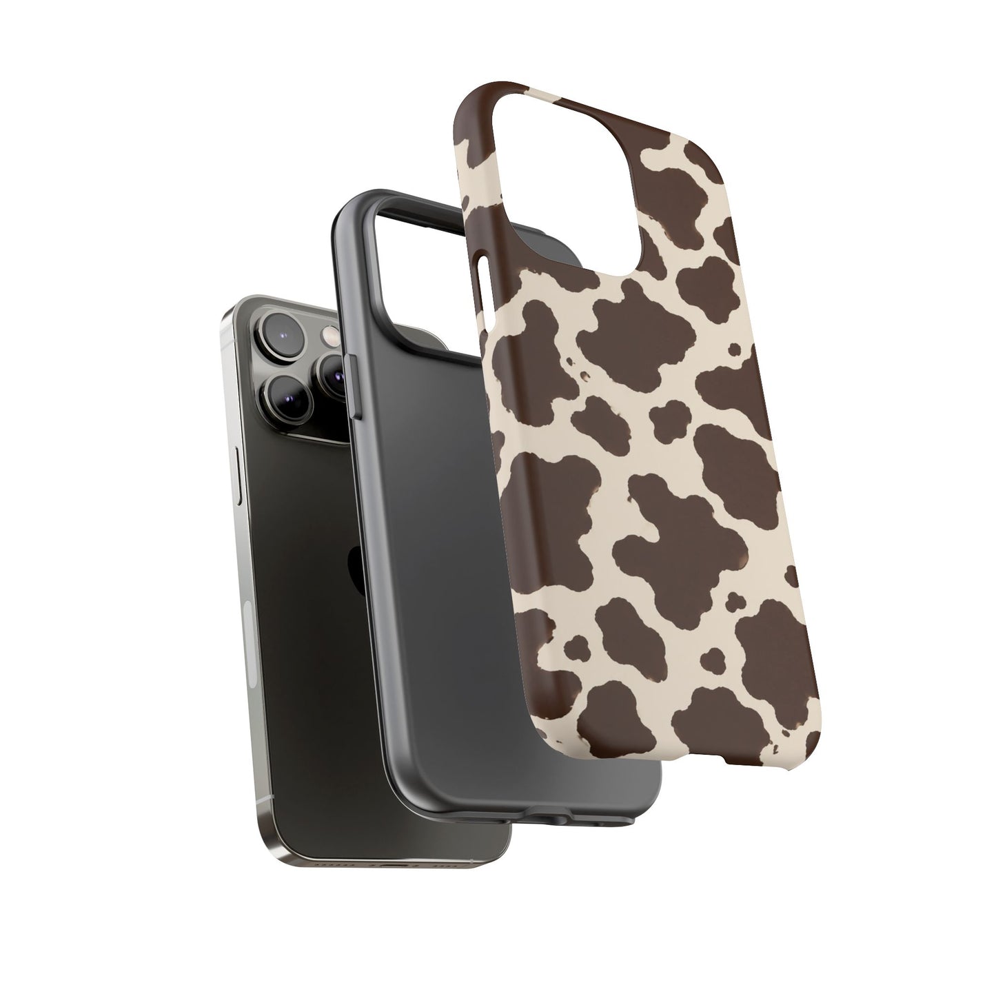 Western Cow Print Tough Phone Case for iPhone Samsung Galaxy Pixel