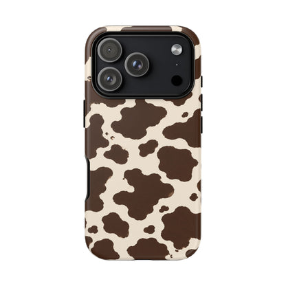 Western Cow Print Tough Phone Case for iPhone Samsung Galaxy Pixel
