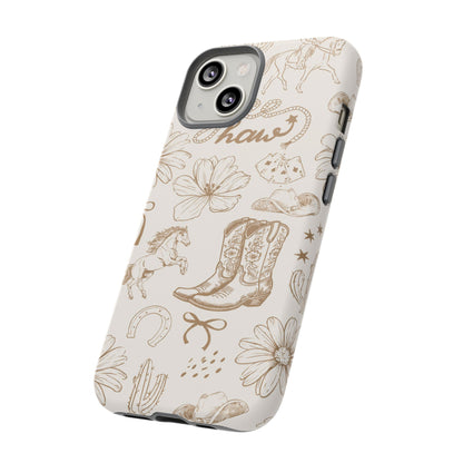 Western Cowgirl Phone Case for iPhone Samsung Galaxy Pixel Tough Case