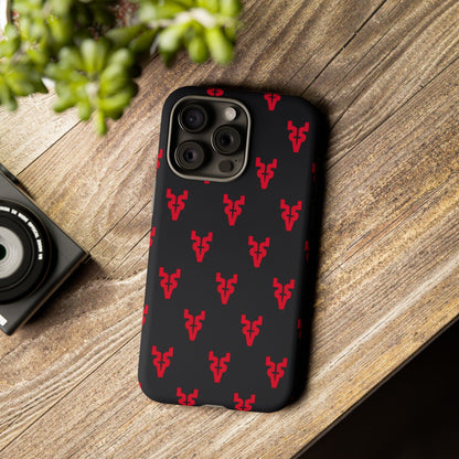 Mazatlán Bull Phone Case – Black Red Streetwear Tough Shockproof Cover