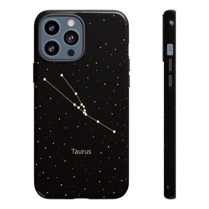 Taurus Zodiac Constellation Phone Case – Luxe Gold Celestial Cover