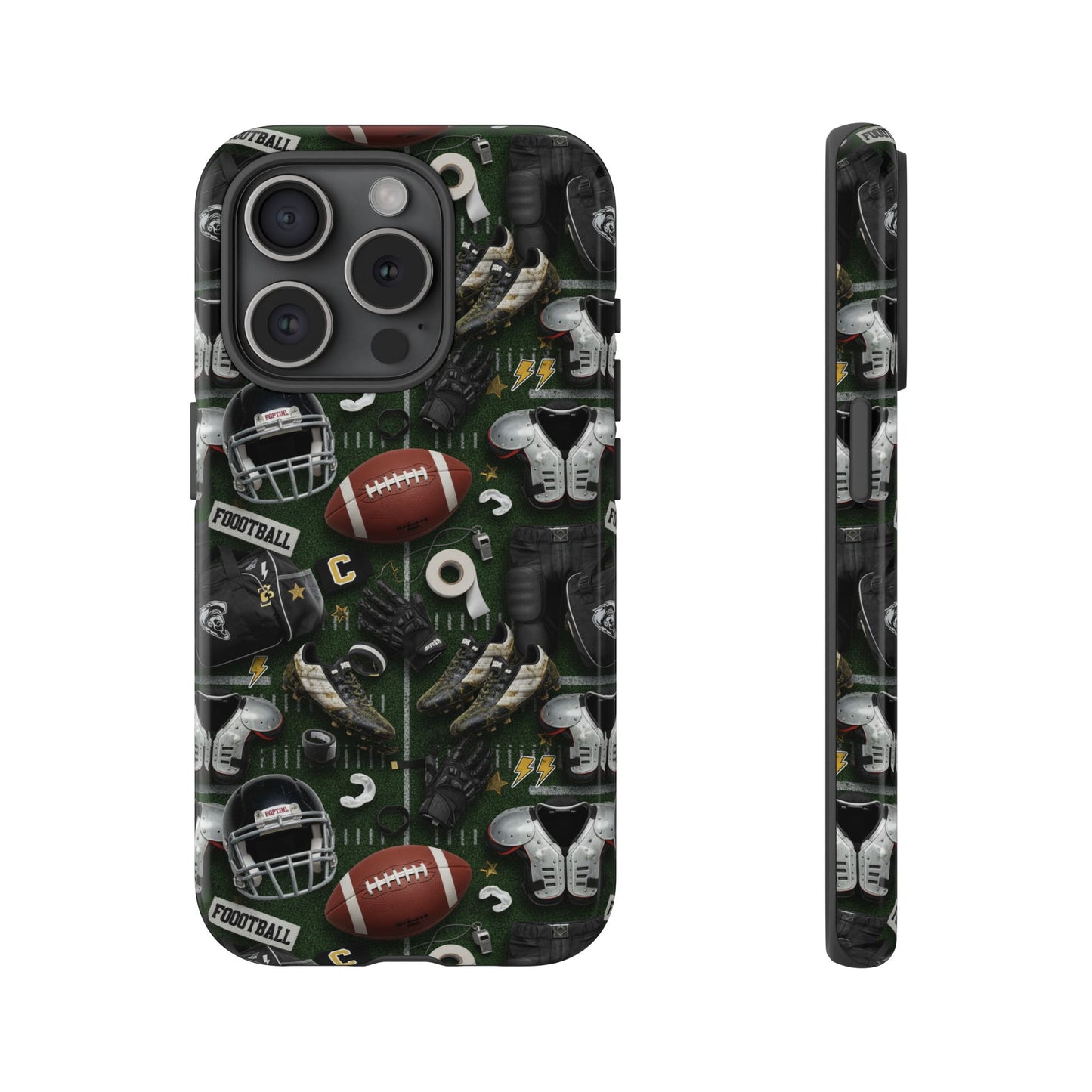 Football Pattern Phone Case – Sports Fan Tough Protective Game Day Case