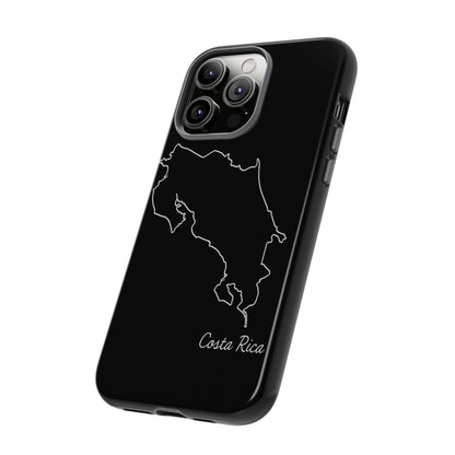 Costa Rica Outline Phone Case – Minimal Country Map Tough Case (iPhone, Samsung, Pixel)