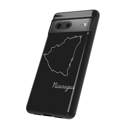 Nicaragua Outline Phone Case – Minimal Country Map Tough Case (iPhone, Samsung, Pixel)