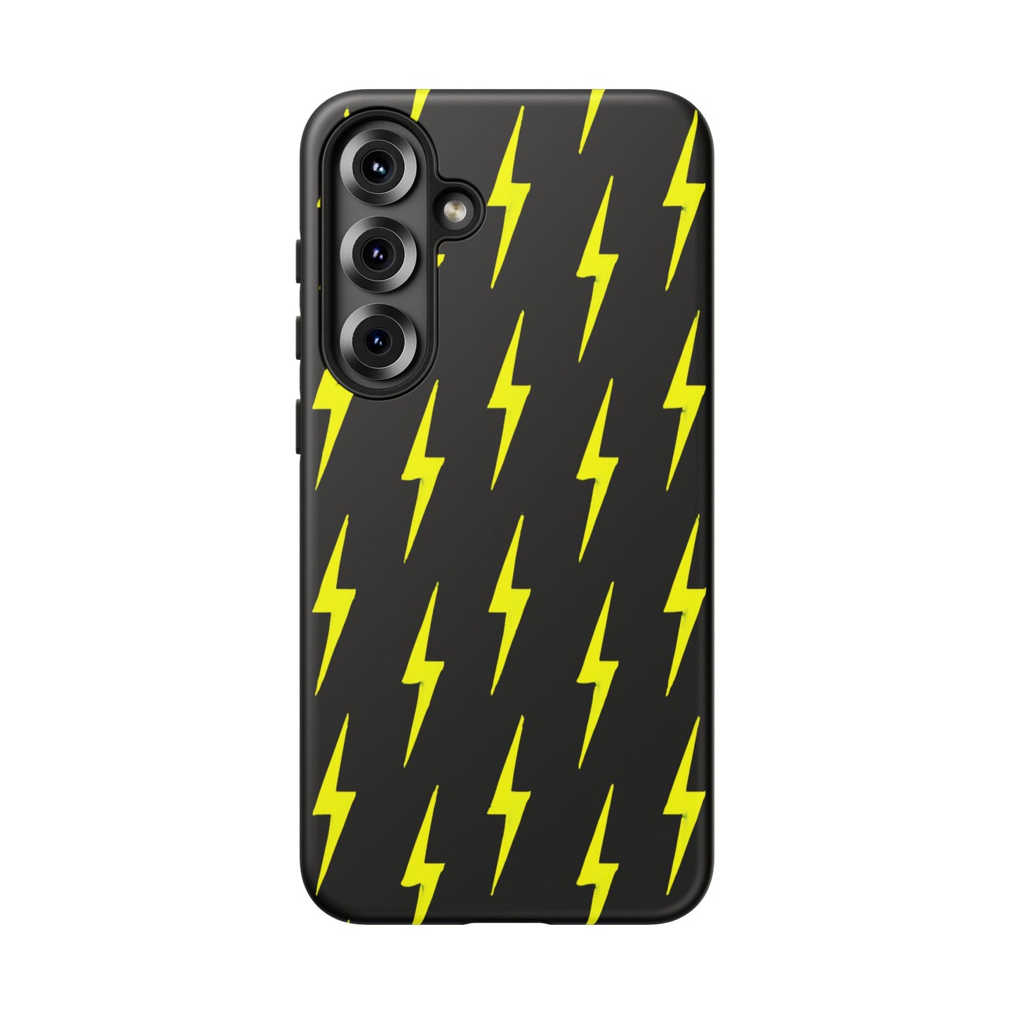 Yellow Lightning Bolt Tough Phone Case | Bold Electric Pattern Case for Iphone, Samsung Galaxy and Pixel