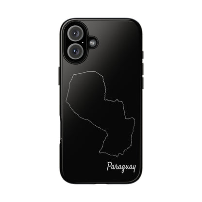 Paraguay Outline Phone Case – Minimal Country Map Tough Case (iPhone, Samsung, Pixel)