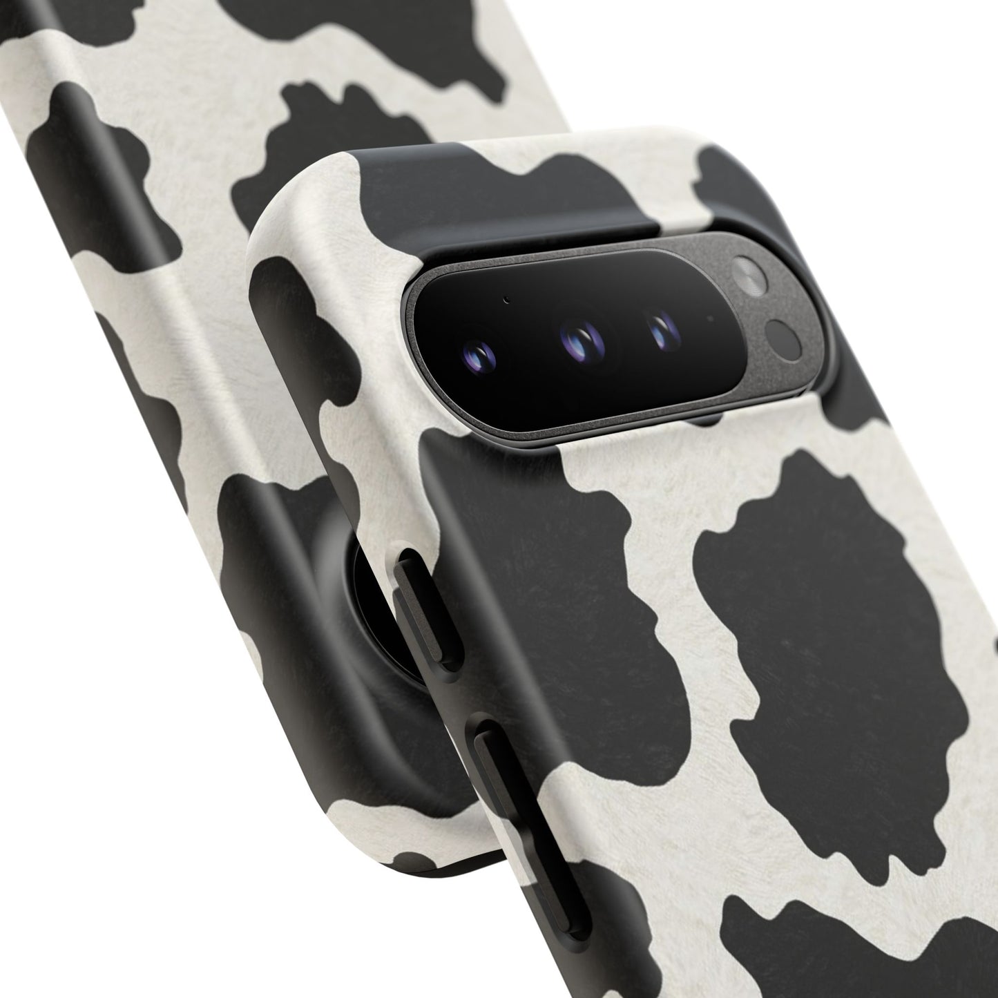 Black & White Cow Print Phone Case | Aesthetic Tough Protective Case