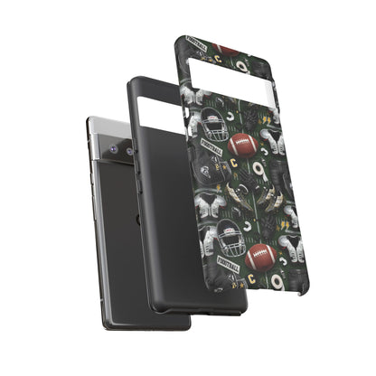 Football Pattern Phone Case – Sports Fan Tough Protective Game Day Case