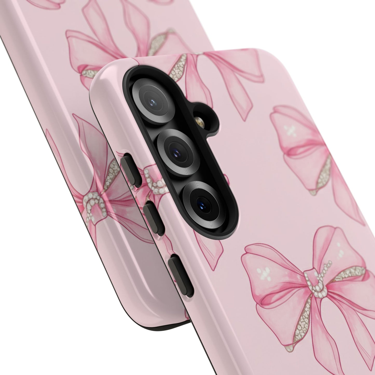 Pink Bow Pattern Phone Case | Coquette Aesthetic Tough Protective Case
