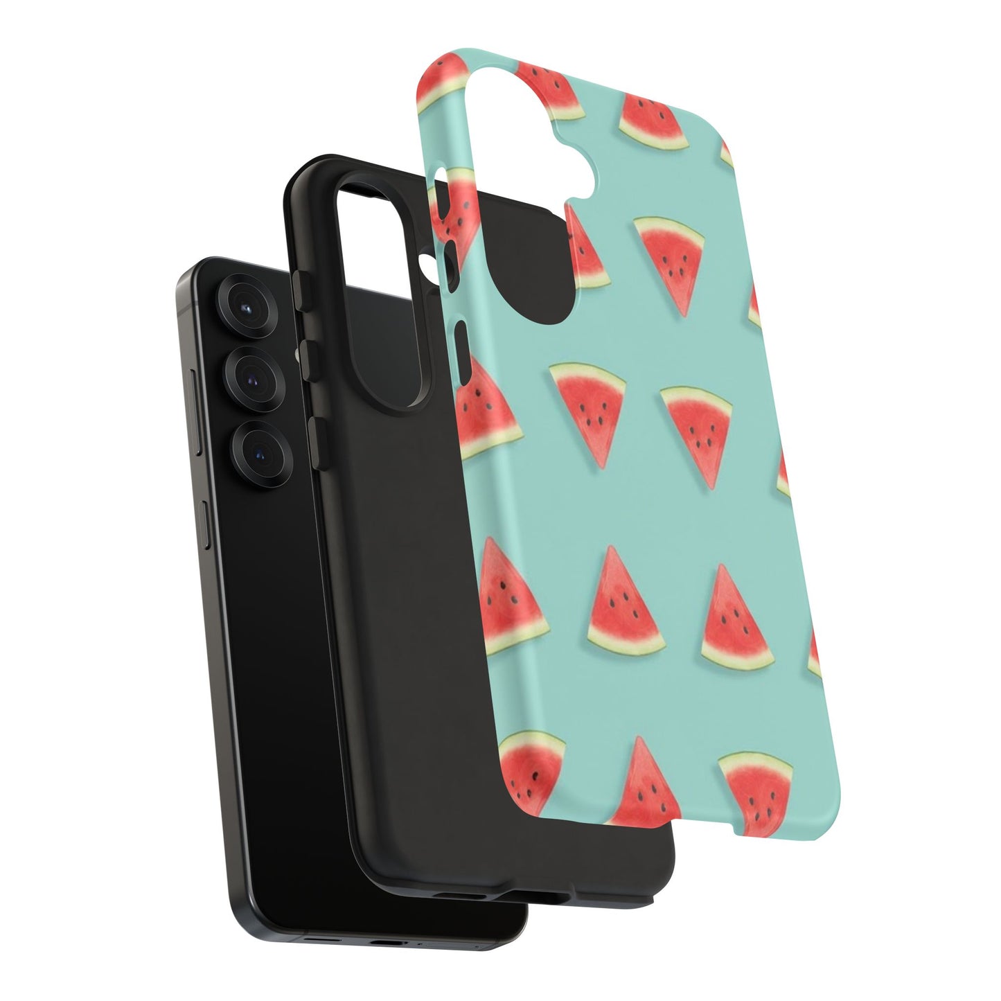 Watermelon Phone Case – Pastel Blue Summer Fruit Tough Case (iPhone, Samsung, Pixel)