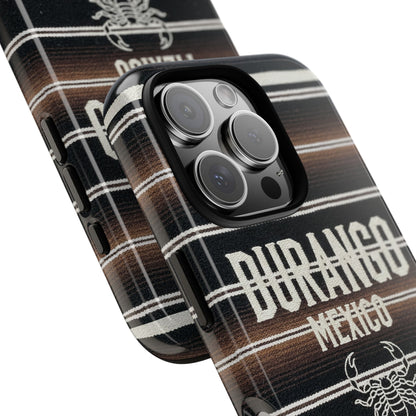 Durango Mexico Phone Case | Serape Scorpion Western Design | Mexican Heritage Tough Case for iPhone & Samsung