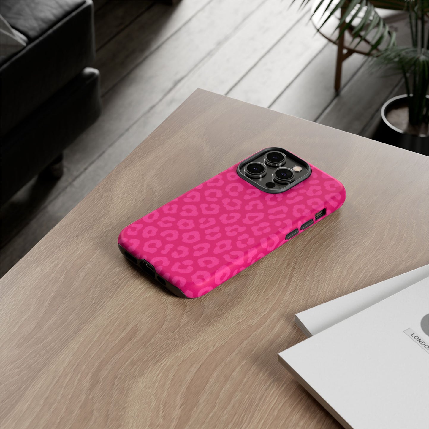 Hot Pink Leopard Phone Case – Bold Coquette Aesthetic Tough Case