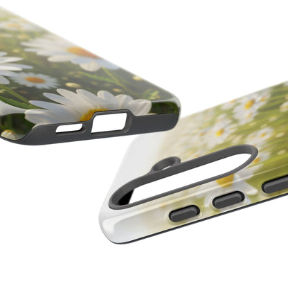 Daisy Phone Case – Floral Spring Field Tough Protective Case (iPhone, Samsung, Pixel)