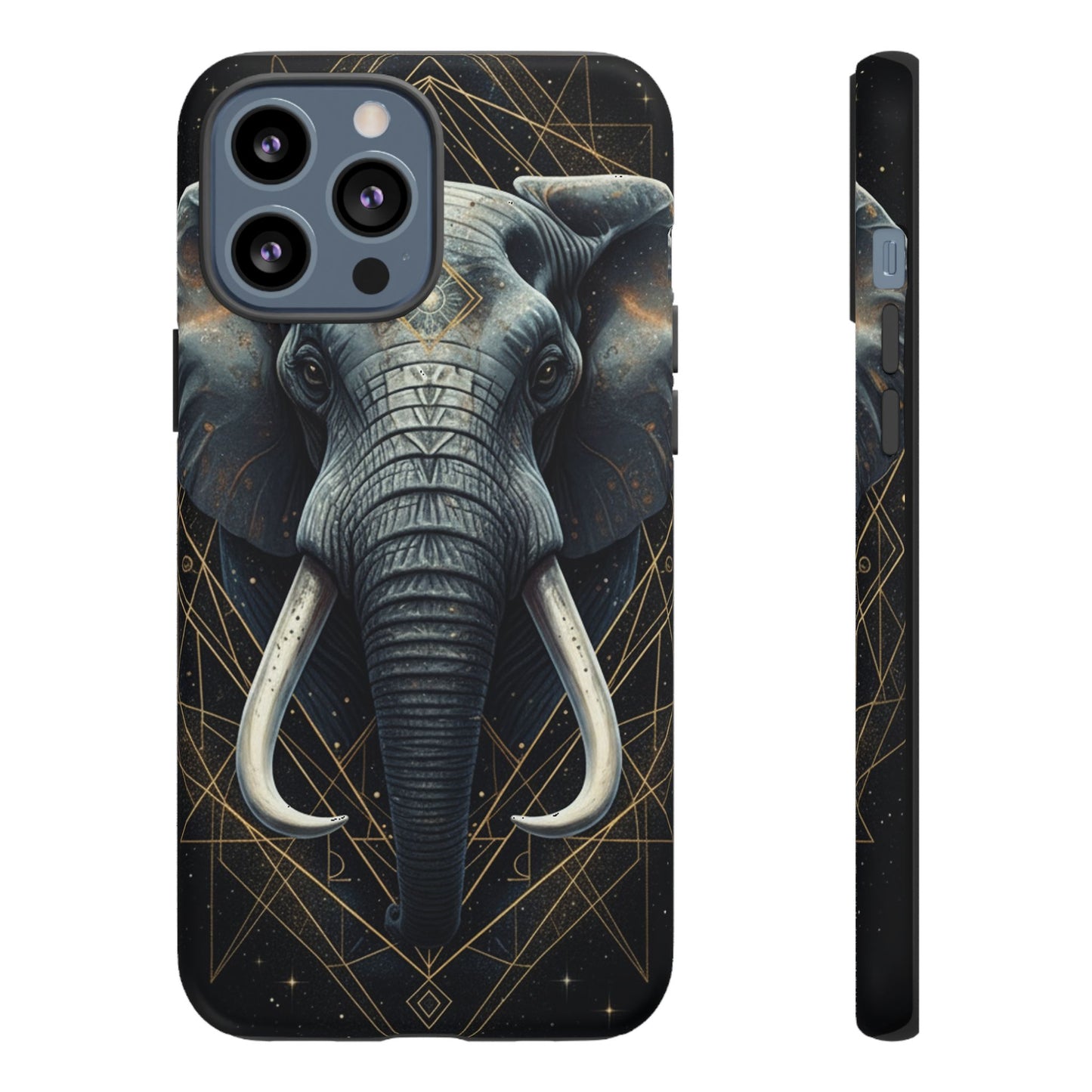 Elephant Mandala Phone Case | Minimal Gold Accent Tough Case