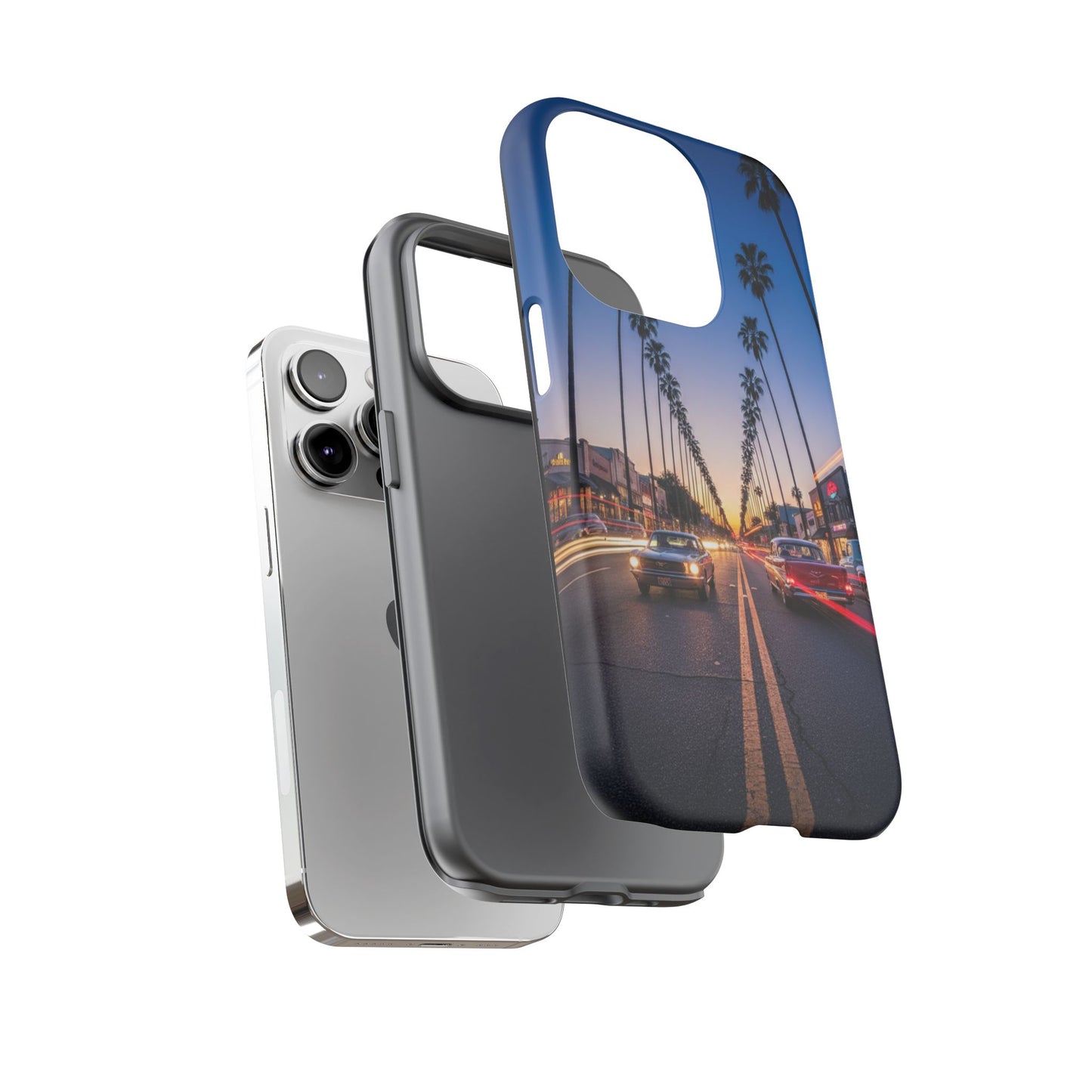 LA Sunset Boulevard Phone Case | Palm Tree Sunset Aesthetic | City Night Tough Case