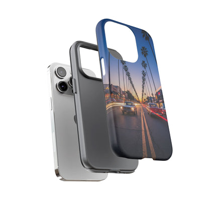 LA Sunset Boulevard Phone Case | Palm Tree Sunset Aesthetic | City Night Tough Case