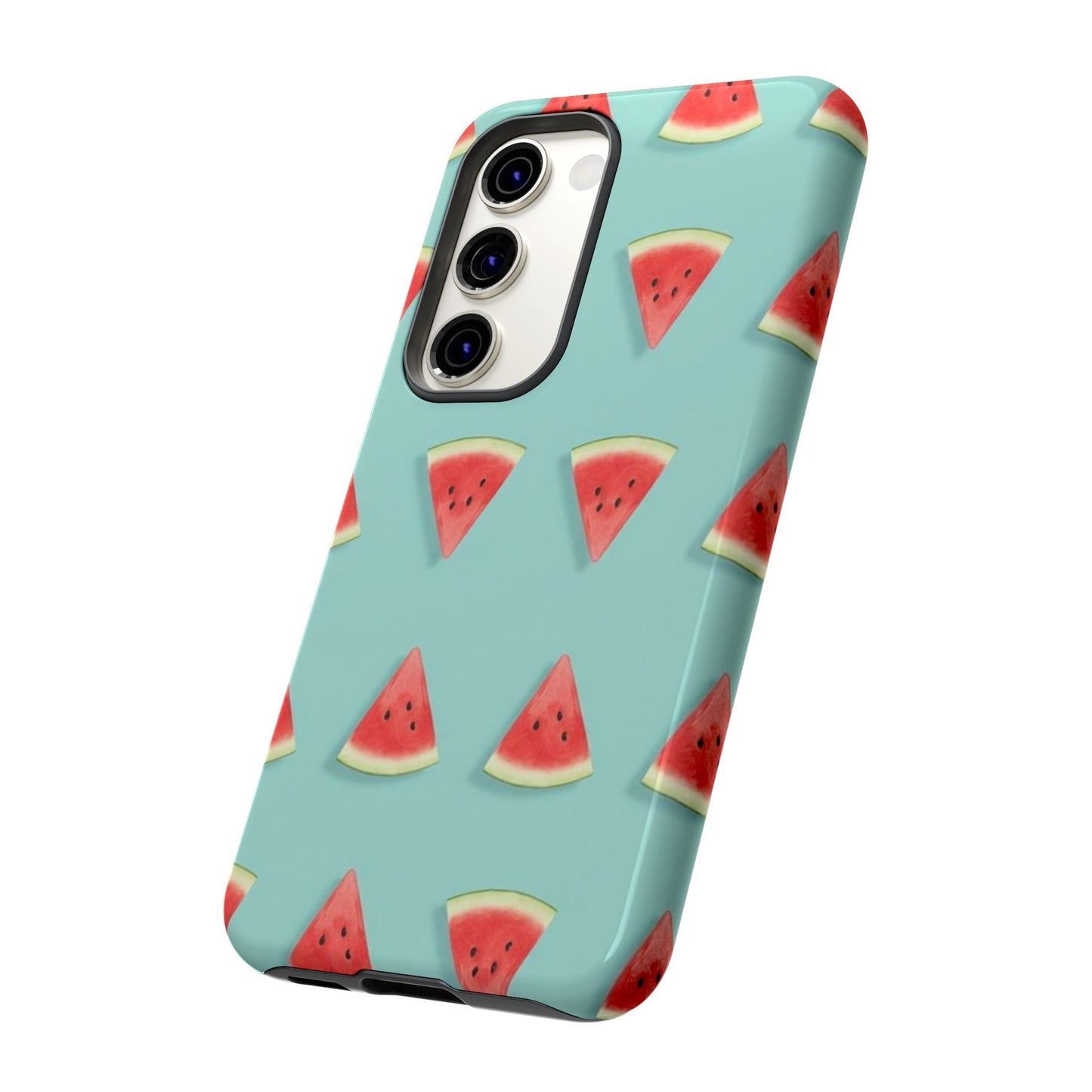 Watermelon Phone Case – Pastel Blue Summer Fruit Tough Case (iPhone, Samsung, Pixel)