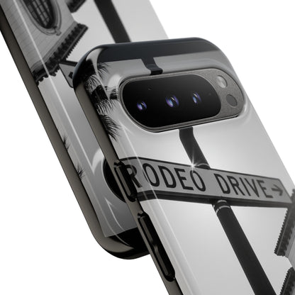 Rodeo Drive Phone Case | Los Angeles Aesthetic Black & White Photography | Luxury LA Street Tough Case for iPhone & Samsung