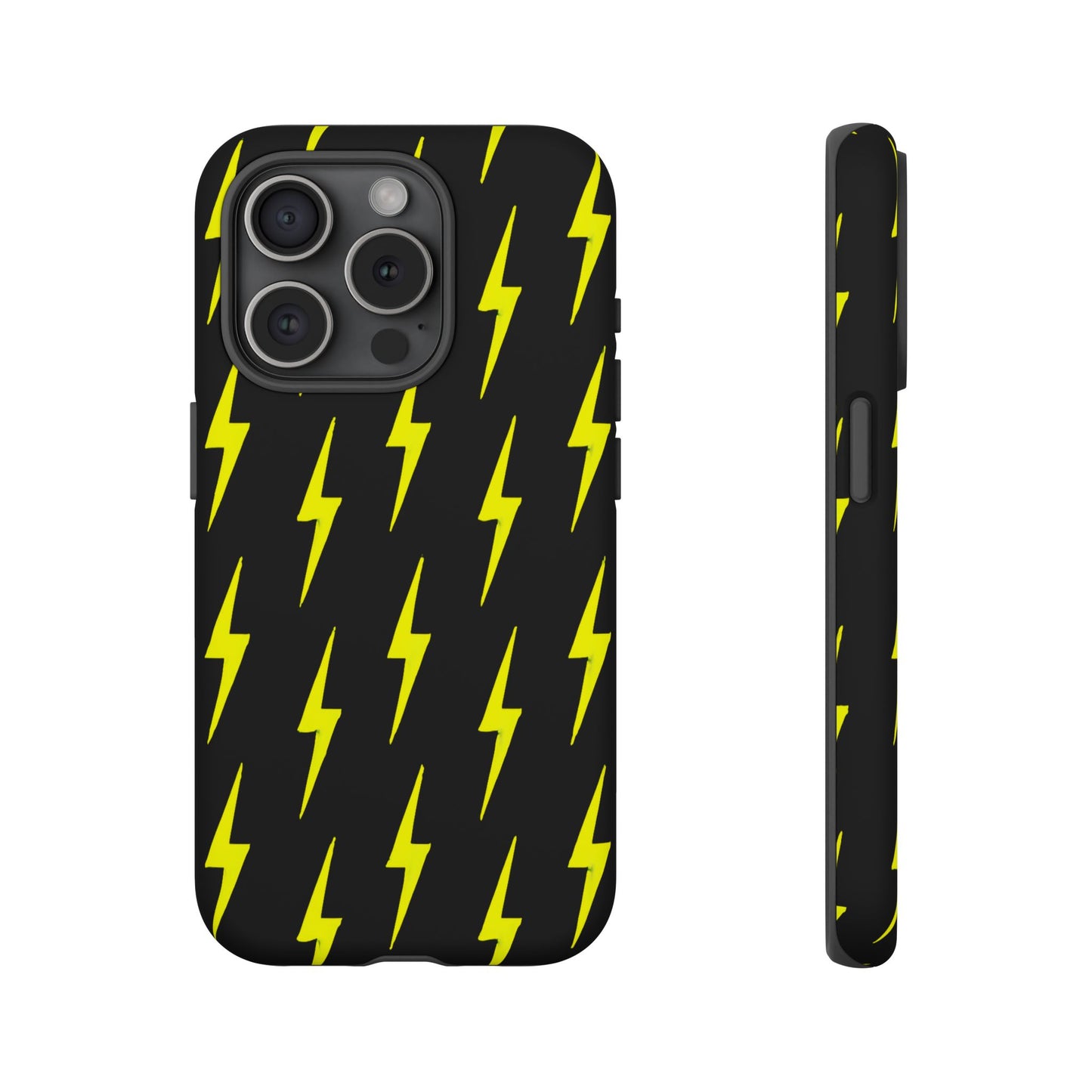 Yellow Lightning Bolt Tough Phone Case | Bold Electric Pattern Case for Iphone, Samsung Galaxy and Pixel