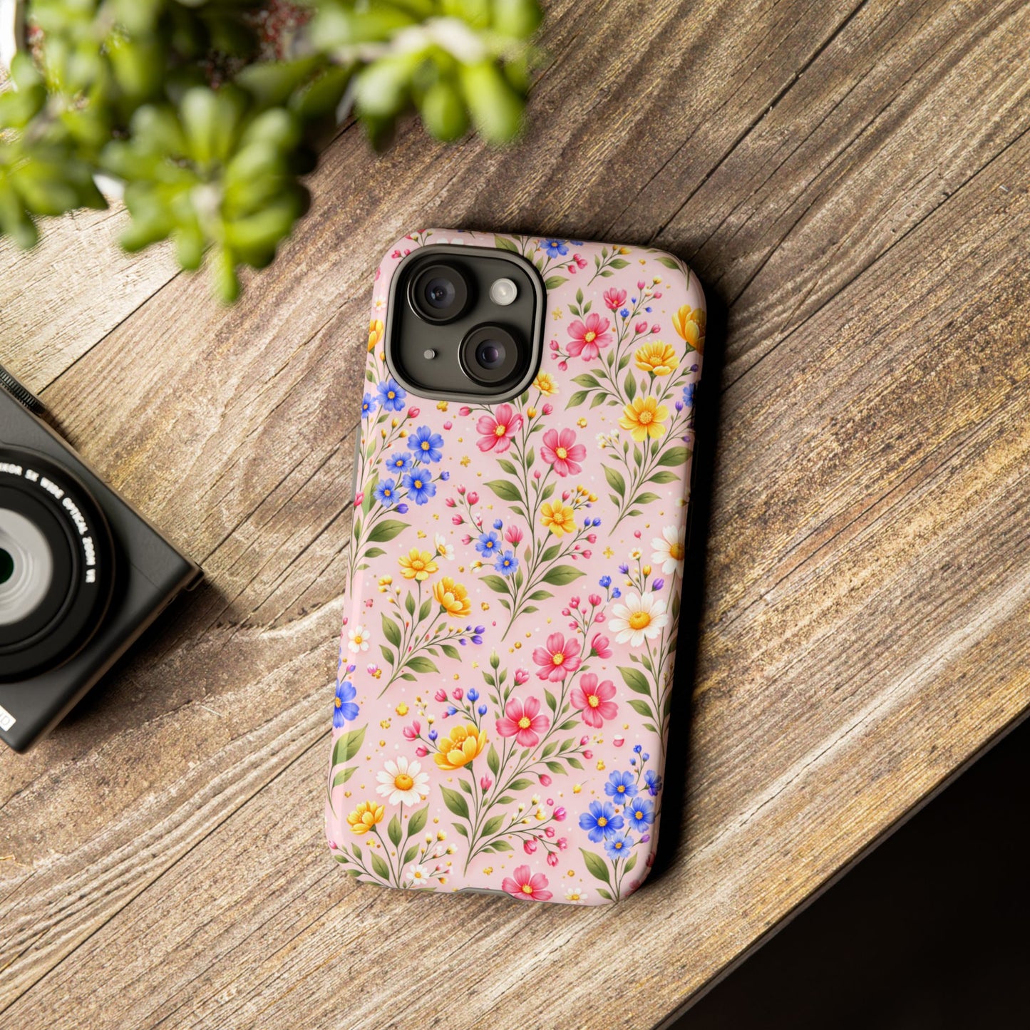 Wildflower Floral Phone Case Vintage Spring Meadow Tough Cover