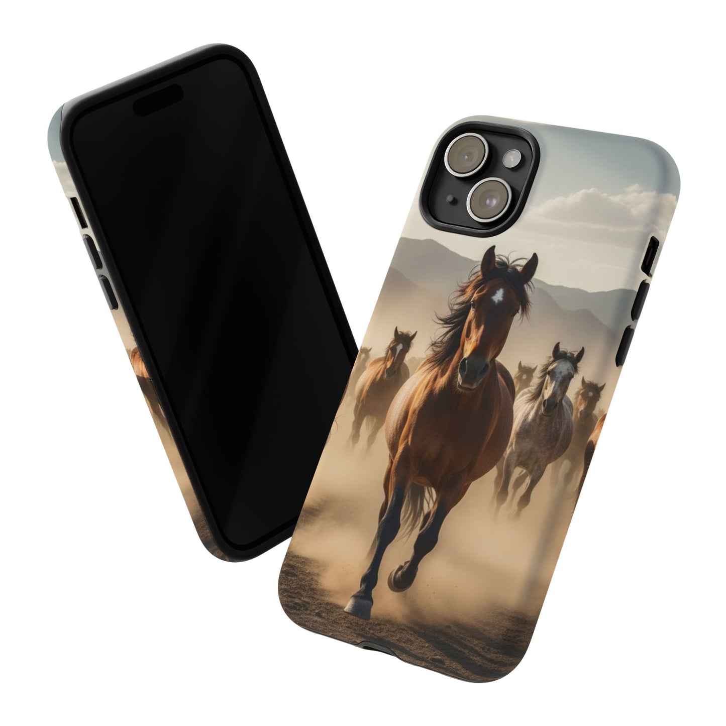 Running Horses Phone Case | Wild Mustang Herd Tough Protective Cover