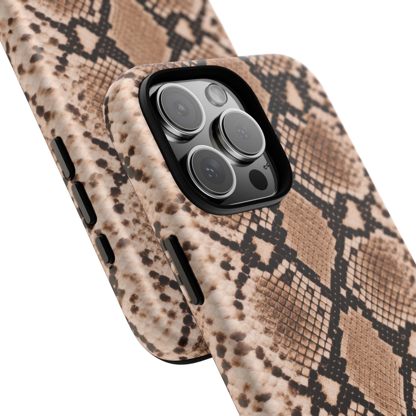 Snake Print Phone Case – Brown Python Pattern Slim Protective Cover for Iphone, Samsung Galaxy and Pixel