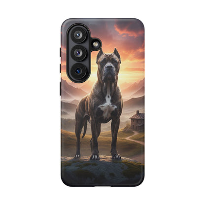 Cane Corso Phone Case – Guard Dog Sunset Tough Case (iPhone, Samsung, Pixel) | Dog Lover Gift