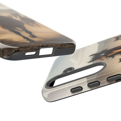 Running Horses Phone Case | Wild Mustang Herd Tough Protective Cover
