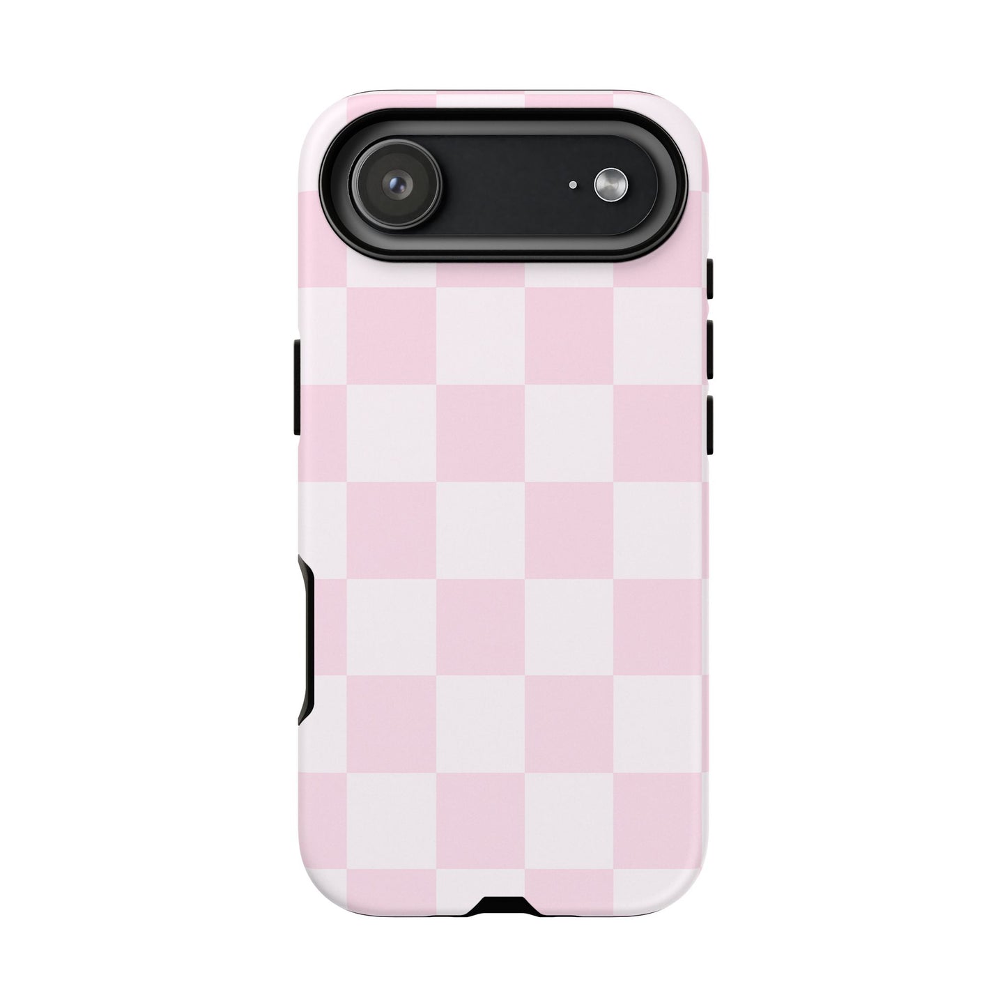 Light Pink Checkerboard Phone Case | Pastel Aesthetic Checkered iPhone & Samsung Tough Case