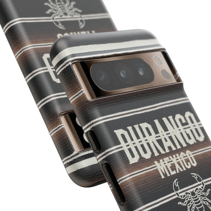 Durango Mexico Phone Case | Serape Scorpion Western Design | Mexican Heritage Tough Case for iPhone & Samsung
