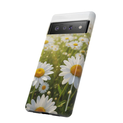 Daisy Phone Case – Floral Spring Field Tough Protective Case (iPhone, Samsung, Pixel)