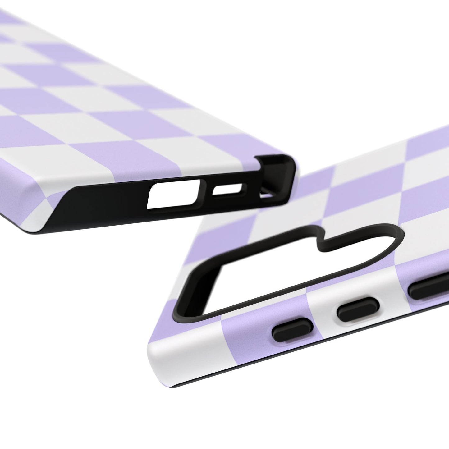 Lavender Checkerboard Phone Case | Pastel Aesthetic Checkered iPhone & Samsung Tough Case