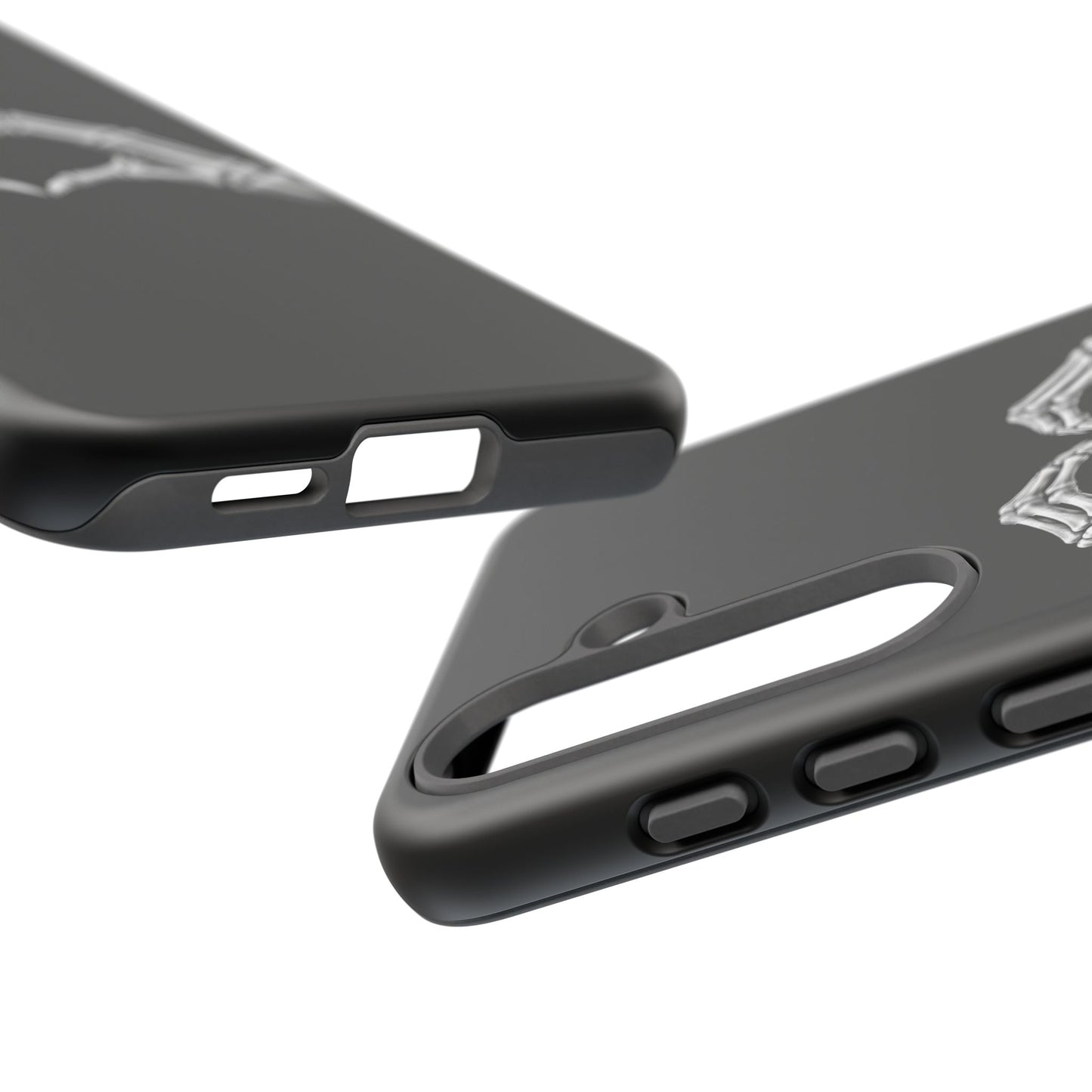 Skeleton Hands Heart Phone Case | Gothic Black Protective Cover