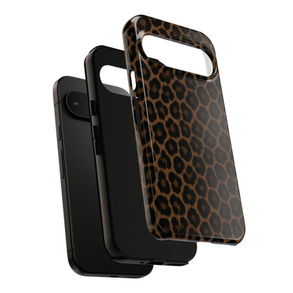 Brown Leopard Print Phone Case | Classic Animal Print Aesthetic Tough Protective Case