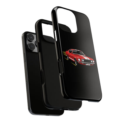 Red Muscle Car Phone Case – Classic Car Racing Tough Protective Case