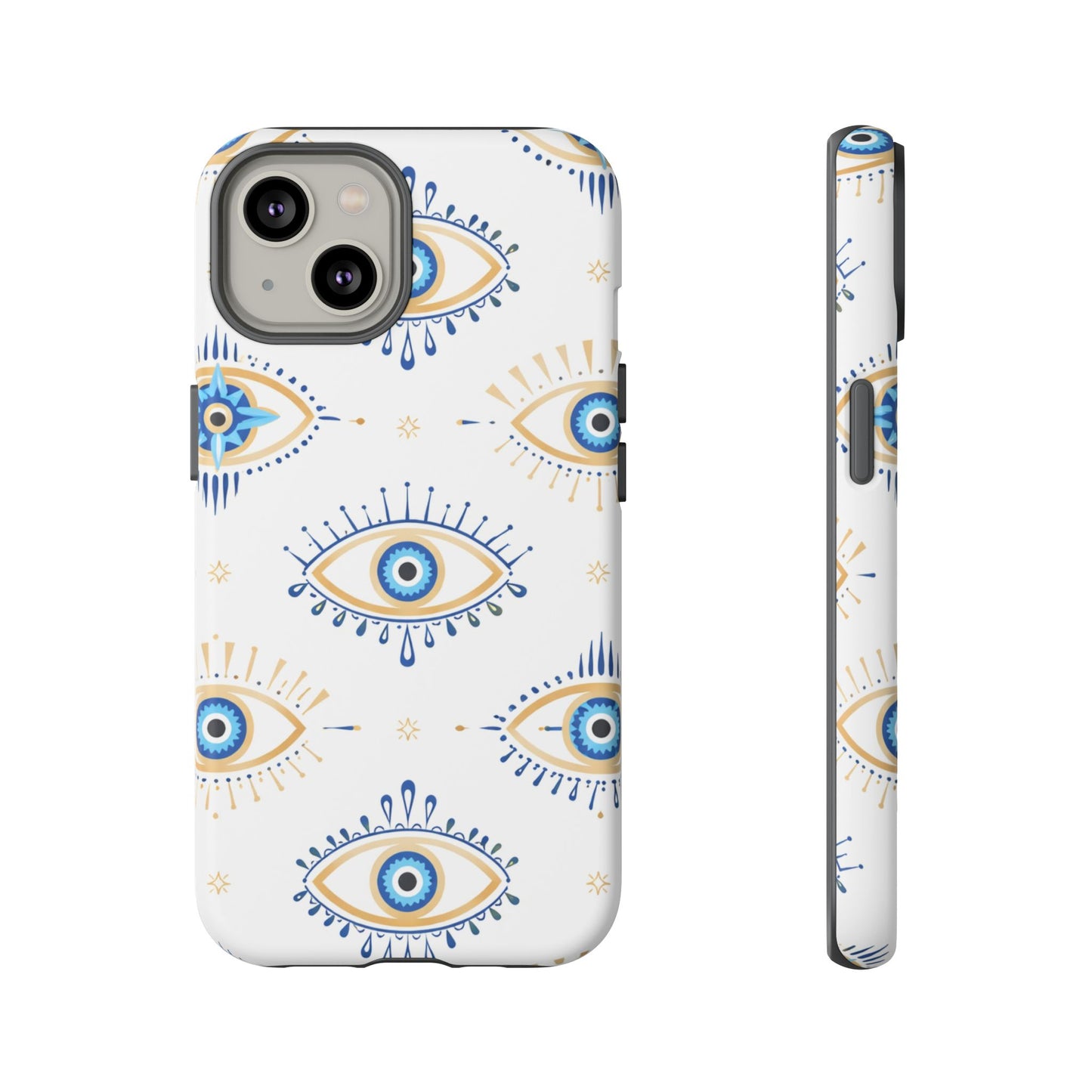Blue Evil Eye Phone Case – Protective Slim Shockproof Cover for Iphone, Samsung Galaxy and Pixel