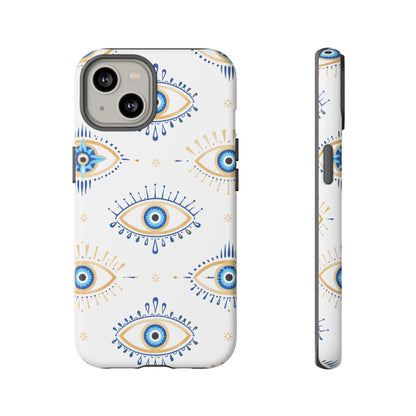 Blue Evil Eye Phone Case – Protective Slim Shockproof Cover for Iphone, Samsung Galaxy and Pixel