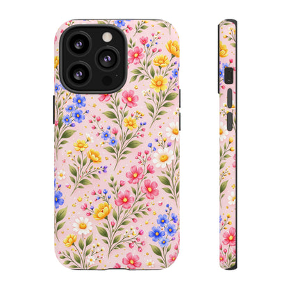 Wildflower Floral Phone Case Vintage Spring Meadow Tough Cover