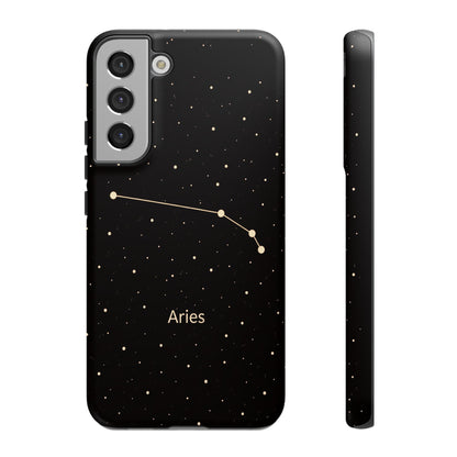 Aries Zodiac Constellation Phone Case – Luxe Gold Celestial Cover