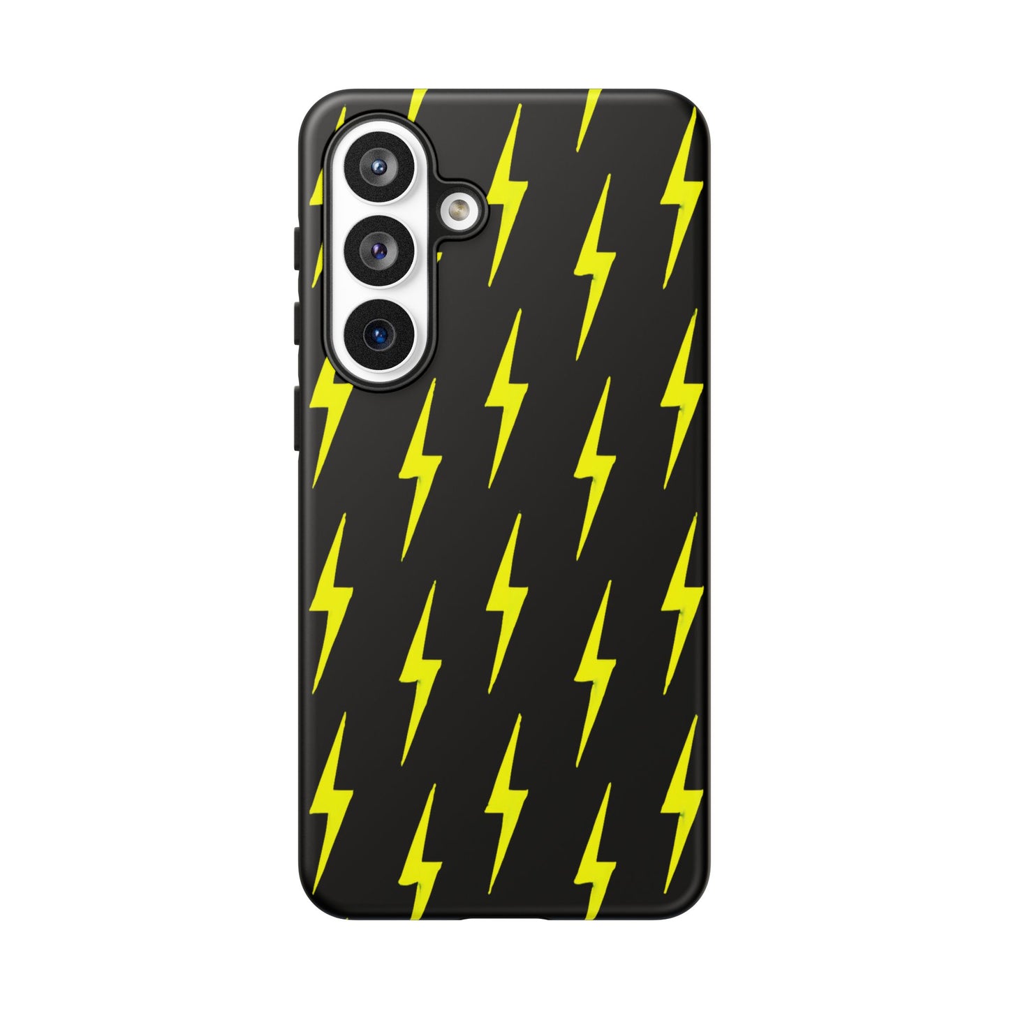 Yellow Lightning Bolt Tough Phone Case | Bold Electric Pattern Case for Iphone, Samsung Galaxy and Pixel