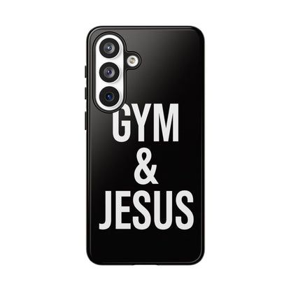 Gym & Jesus Phone Case Christian Faith Workout Gym Motivation Case
