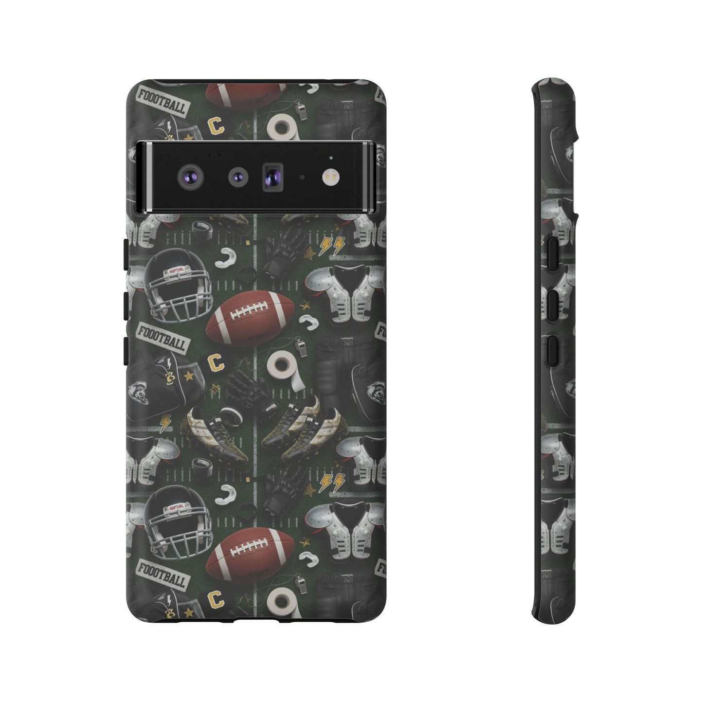Football Pattern Phone Case – Sports Fan Tough Protective Game Day Case