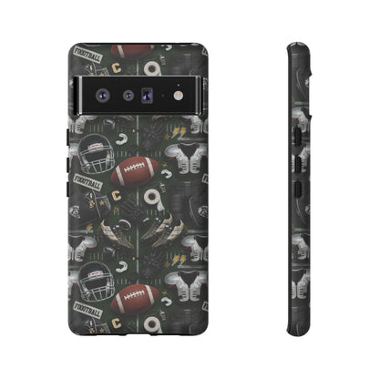 Football Pattern Phone Case – Sports Fan Tough Protective Game Day Case