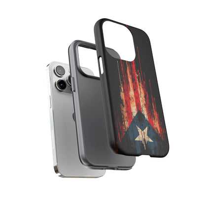 Puerto Rico Flag Phone Case | Distressed Puerto Rican Flag Tough Case | Boricua Pride Protective iPhone Samsung Cover