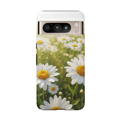 Daisy Phone Case – Floral Spring Field Tough Protective Case (iPhone, Samsung, Pixel)