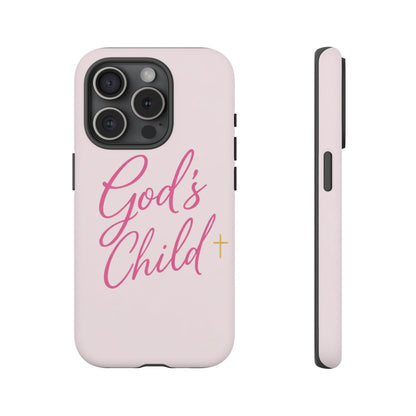 Gods Child Phone Case Christian Pink Aesthetic Tough iPhone Case