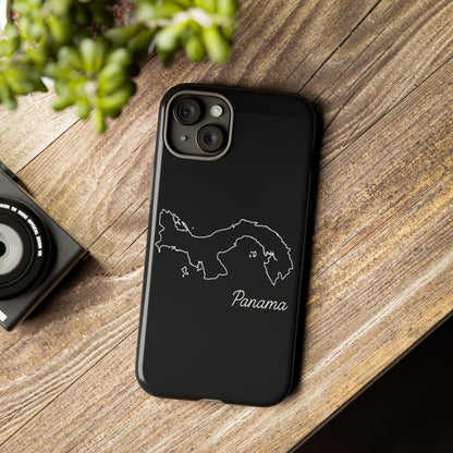 Panama Outline Phone Case – Minimal Country Map Tough Case (iPhone, Samsung, Pixel)
