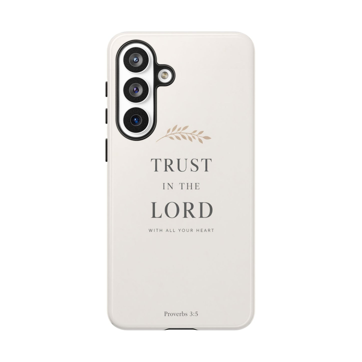 Proverbs 3:5 Christian Phone Case Trust in the Lord Minimalist Faith Cover